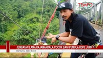 Jembatan Lama Rajamandala Cocok Bagi Pemula Rope Jump