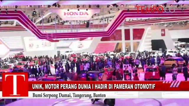 Unik, Motor Perang Dunia I Hadir di Pameran Otomotif