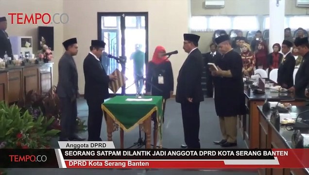 Seorang Satpam Dilantik Jadi Anggota DPRD Kota Serang Banten