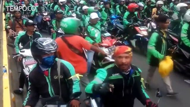 Protes Diskon, Driver Ojek Online Demo ke Istana