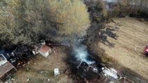 Bursa'da ağaçlık alanda yangın: Alevler kulübelere sıçradı