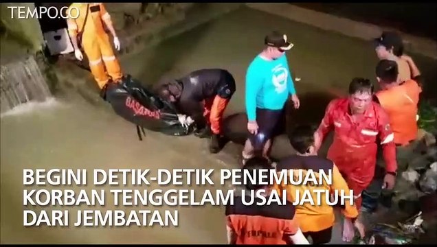 Begini Detik-detik Penemuan Korban Tenggelam Usai Jatuh dari Jembatan