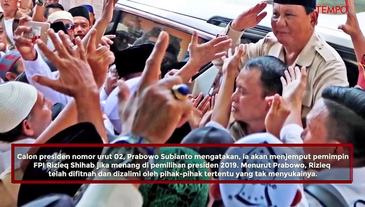 Prabowo Akan Jemput Rizieq Shihab Jika Menang Pilpres 2019