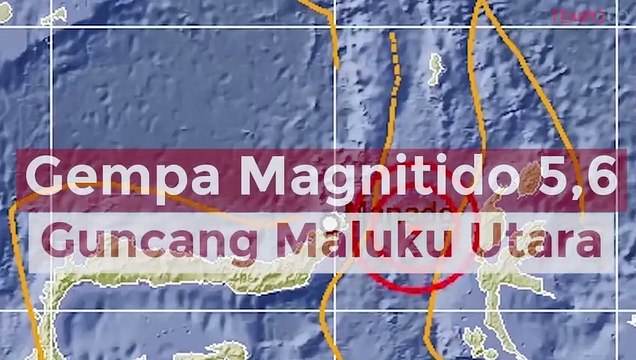 Gempa Magnitido 5,6 Guncang Maluku Utara