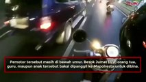 Viral! Bocah Pengendara CBR Ugal-ugalan dan Pukuli Spion Mobil di Bali