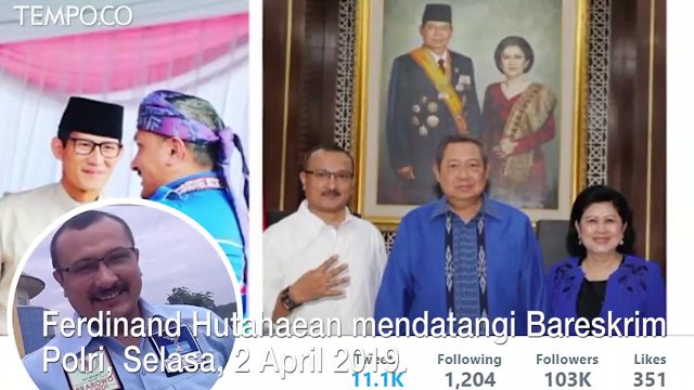 Akun Twitter Diretas, Ferdinand Hutahaean Lapor Polisi