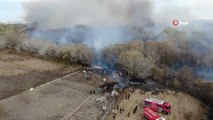 Bursa'da ormanlık alanda korkutan yangın böyle görüntülendi