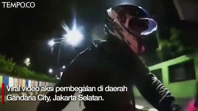 Detik detik Pemotor Nyaris Dibegal di Gandaria City