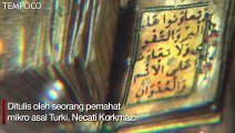 Pemahat Mikro Ini Tulis Ayat Al Quran di Biji Tanaman