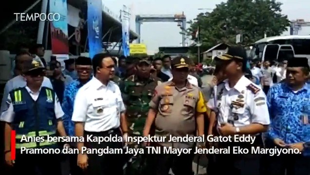 Anies Baswedan Tinjau Lokasi Keberangkatan Mudik Lebaran