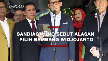 Sandiaga Uno Sebut Alasan Pilih Bambang Widjojanto