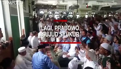 Prabowo Subianto Sujud Syukur di Masjid Al Azhar