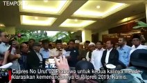 Lagi, Prabowo Deklarasi Kemenangan Pilpres, Sandiaga Hadir tapi Diam