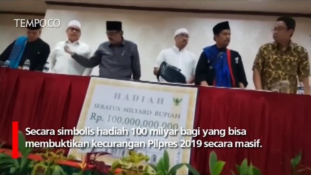 Hadiah 100 Miliar Untuk Buktikan Kecurangan Pilpres 2019