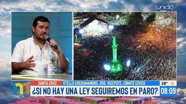 27 días de paro: Cívicos cruceños piden al Gobierno aprobar ley para el censo
