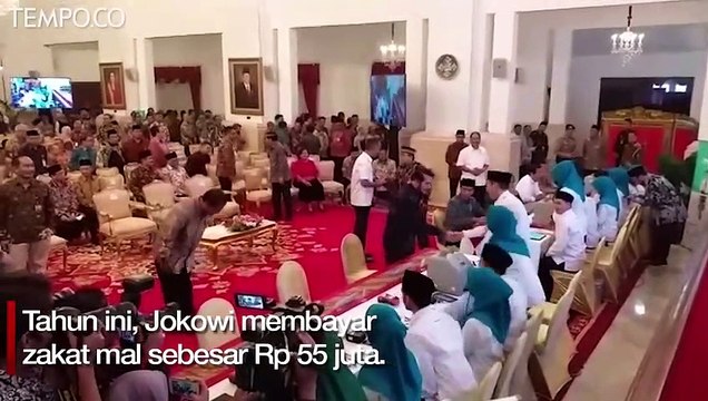 Presiden Joko Widodo Bayar Zakat Mal Lewat Baznas di Istana