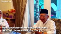 Sebelum Mencoblos, Ma‚Äôruf Amin Berolahraga Pakai Sepeda Statis