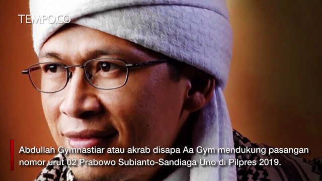 Dukung Prabowo-Sandi, Ini Pesan Aa Gym