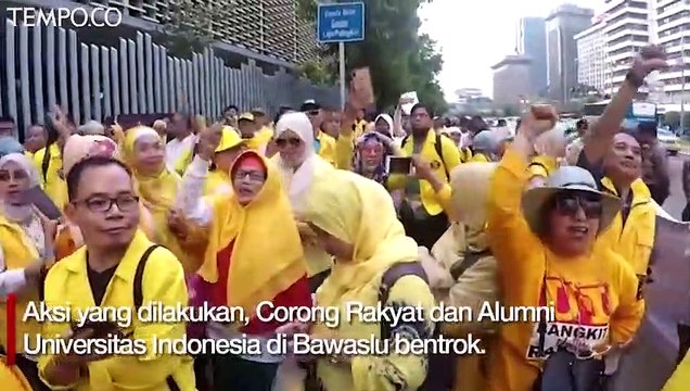 Adu Mulut saat Alumni UI Berunjuk Rasa di Depan Gedung Bawaslu