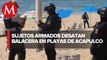 Hombres armados se enfrentan en playas de Acapulco