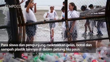 Hari Air Sedunia, Patung Hiu Paus Penyimpan Sampah di Laut Brazil