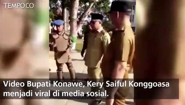 Video Viral Bupati Konawe Acungkan Pistol di Depan Satpol PP