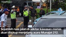 Munajat 212, Ini Daftar Jalan yang Akan Ditutup