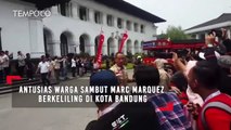 Antusias Warga Sambut Marc Marquez Berkeliling di Kota Bandung