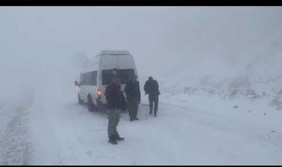 VAN-BAHÇESARAY YOLUNDA KIŞ ÇİLESİ BAŞLADI