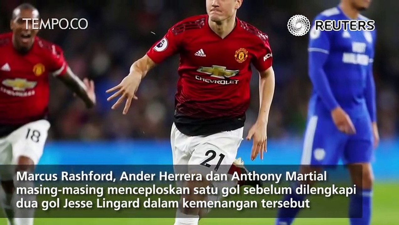 Liga Inggris: Kemenangan Besar MU Gilas Cardiff 5-1