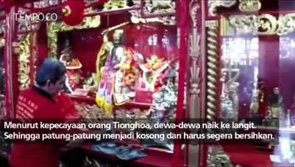 Persiapan Imlek di Vihara Dharma Bakti