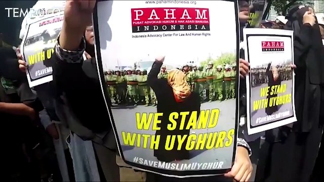 Solidaritas untuk Muslim Uighur, Massa Kecam Pemerintah Cina