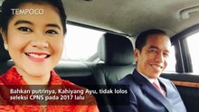 Kata Jokowi Soal Kahiyang Ayu Tak Lolos CPNS