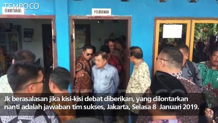 Wapres JK Tak Setuju Soal Kisi-kisi Debat Ini Penjelasan KPU