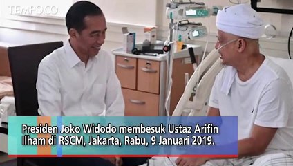 Presiden Jokowi Menjenguk Ustaz Arifin Ilham di RSCM