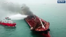 Kapal Tanker Terbakar, Satu Tewas, 4 Terluka, 2 Orang Hilang