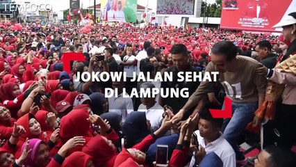 Saat Jokowi Ikut Jalan Sehat di Lampung