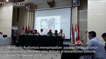 Menkoinfo Paparkan 4 Tahun Kinerja Pemerintahan Jokowi-JK