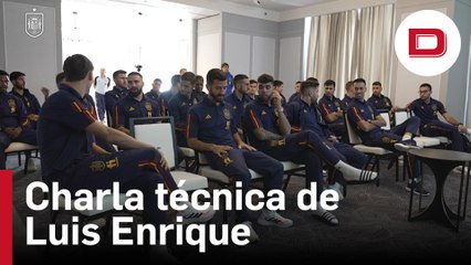 La charla táctica de Luis Enrique en Jordania
