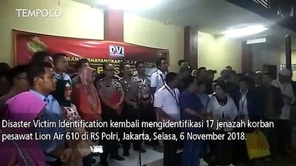 Tim DVI Kembali Identifikasi 17 Jenazah Lion Air JT 610