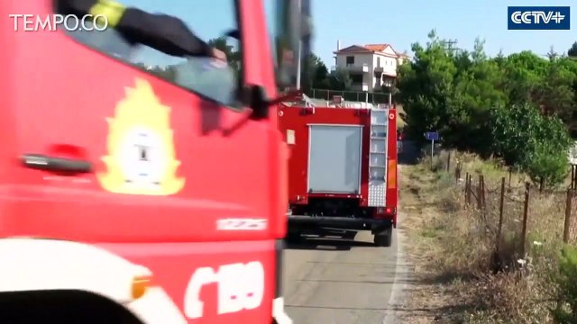 Kebakaran Hebat Dekat Kamp Pengungsi di Yunani