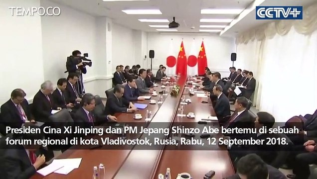 Pertemuan Xi Jinping dan Shinzo Abe Bahas Stabilitas Global