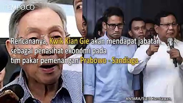 Kwik Kian Gie Disebut Merapat ke Prabowo, Ini Alasannya