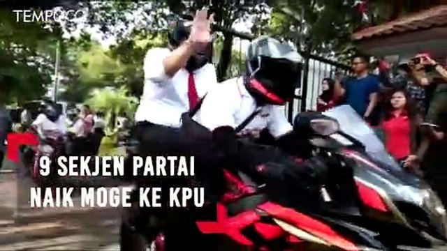 Sekjen Partai Pengusung Jokowi Naik Moge ke KPU, Ini Agendanya