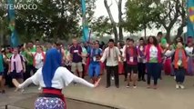 Seribu Penari Sambut 16 Atlet Asian Games di Setu Babakan