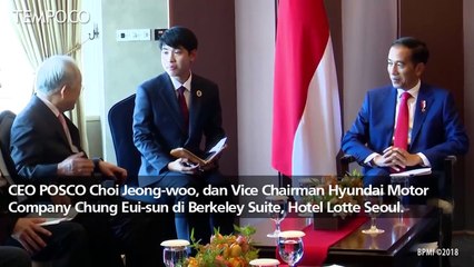 Joko Widodo Bertemu dengan Empat Pimpinan Perusahaan Korea Selatan