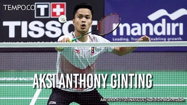 Aksi Seleberasi Anthony Ginting di Asian Games 2018