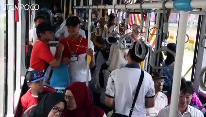 Transjakarta Gratis di GBK Jadi Andalan Penonton Asian Games