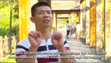 Aksi Bergelantungan di Tali Jadi Viral