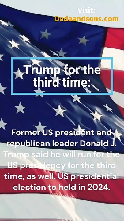 Trump announced he will run for US presidency in 2024 | Joe Biden vs Donald Trump, 2024?